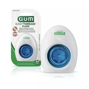 Sunstar G.U.M Easy Thread Floss Rewindable Dispenser 50 uses